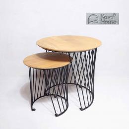 スペイン【Kave Home】ケーブホーム Leska(レスカ)ネストサイドテーブル 2Pセット