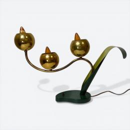 アメリカ製 50's ヴィンテージ 植物モチーフ テーブルランプ ミッドセンチュリー 照明 US 希少