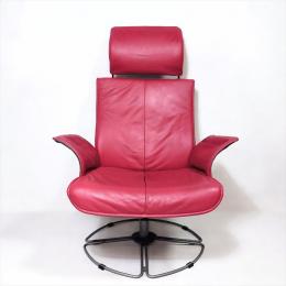 北欧 デンマーク【KEBE】ケべ パーソナルチェア/KE-04・レッド 本革/レザー